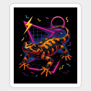 Retro Neon Iranian Kaiser Newt Magnet